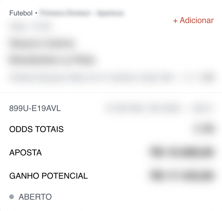 Exemplo de bilhete